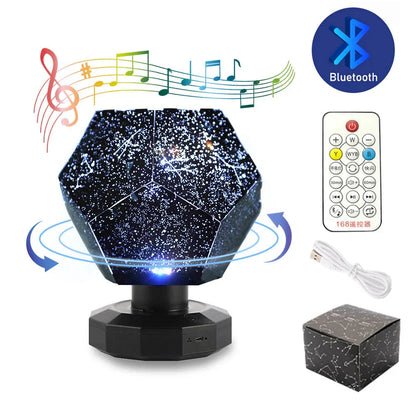 Star Projector Constellation Night Light -- black finish